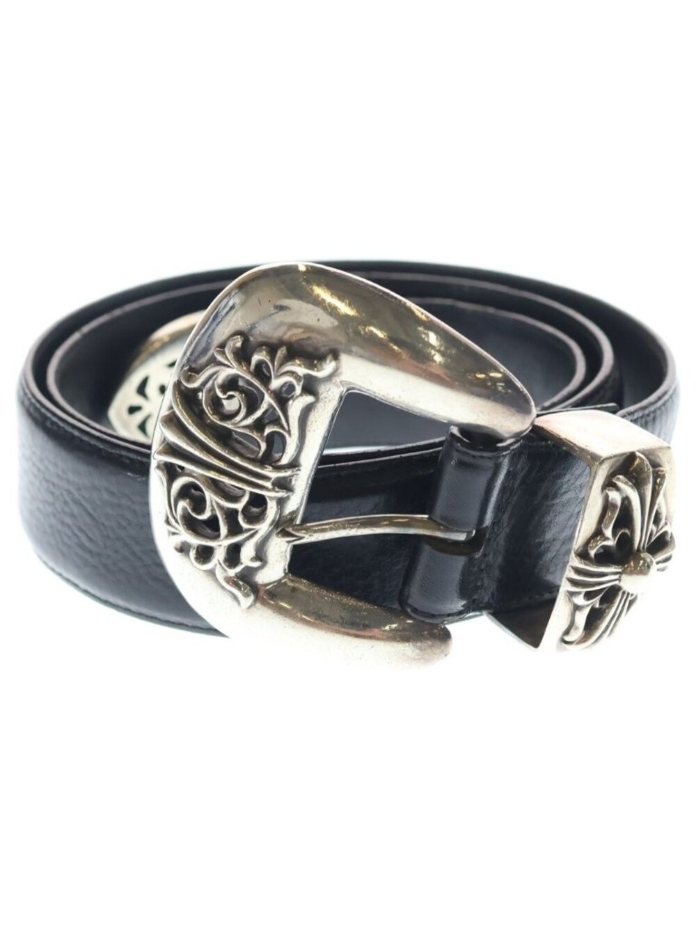 Chrome Hearts Blt Classic Leather Belt Black Silver